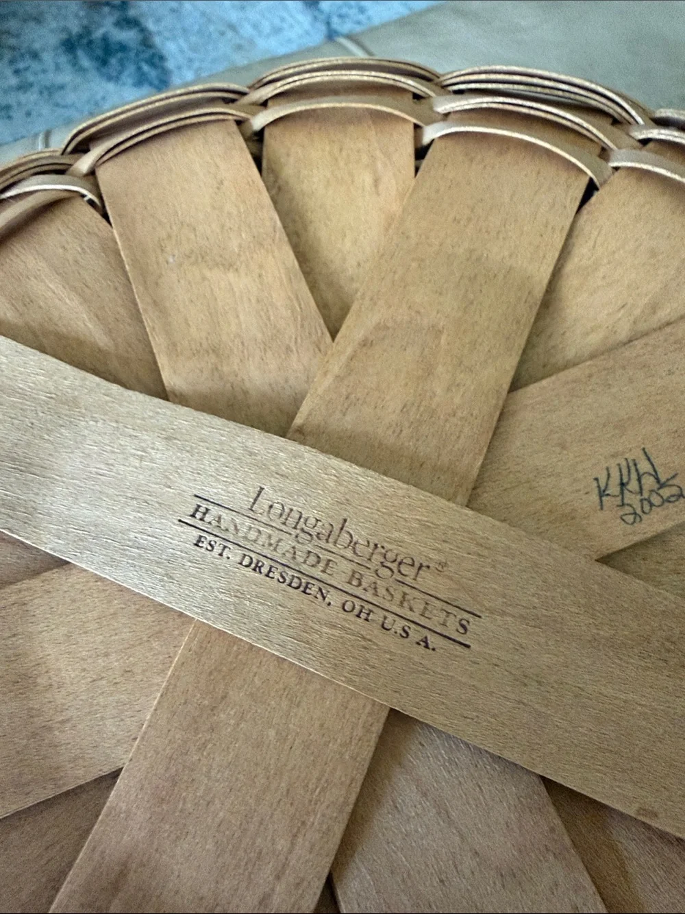 Longaberger vintage Darning Basket hand made Dresden,Ohio 10”
